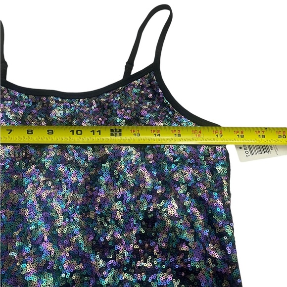 NWT Torrid Plus Size 1 1X SEQUIN FOXY CAMI - PURPLE/MULTICOLOR - Picture 9 of 11
